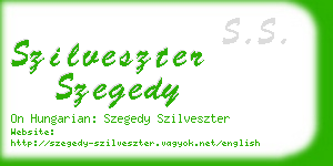 szilveszter szegedy business card